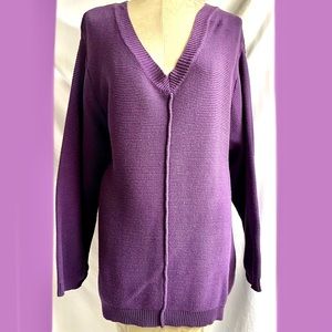 Avenue Long Purple Sweater - Size 22/24
